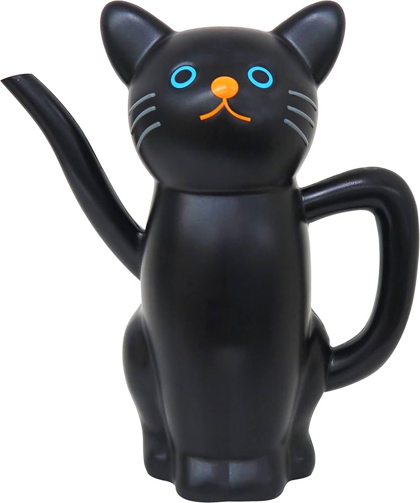 くろねこ Amazon | 三金商事 ねこのじょうろ クロ ME3743 | じょうろ